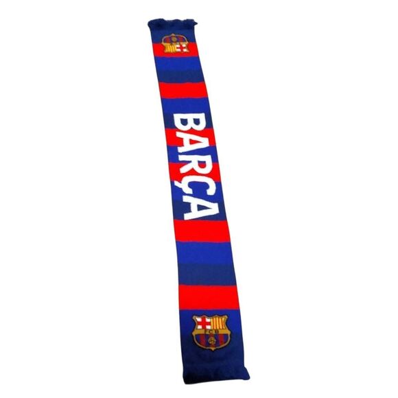 FBC Barcelona Authentic Official Licensed Reversible Soccer Scarf Winter Blue NW - Picture 4 of 11